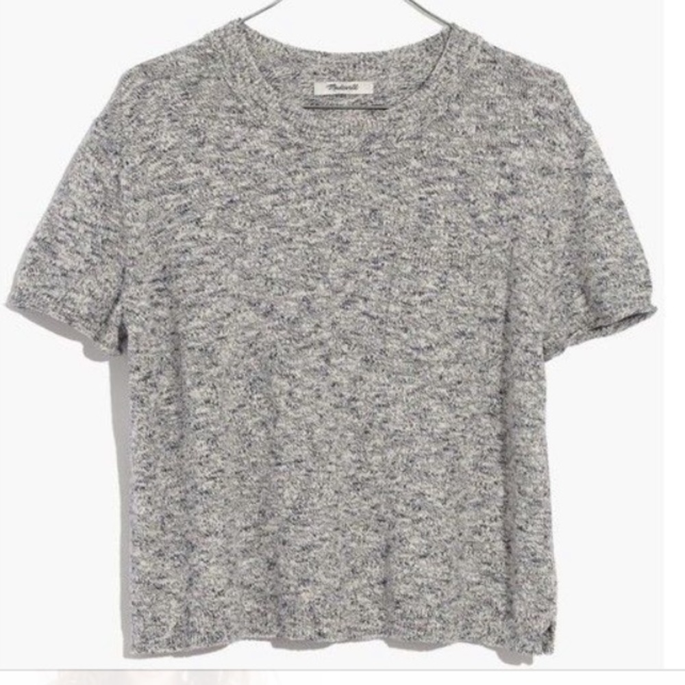 Madewell Marbled grey pocket tee sweater